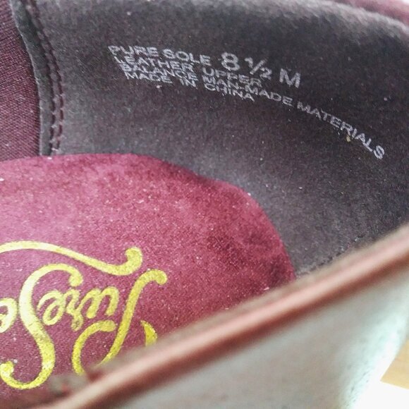 Pure Sole "Rowdy" Red Wine Leather Shootie Bootie- 8.5M - Picture 8 of 8